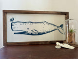 Whale Linocut